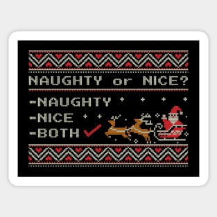 Both Checked - Ugly Christmas Sweater design Sticker